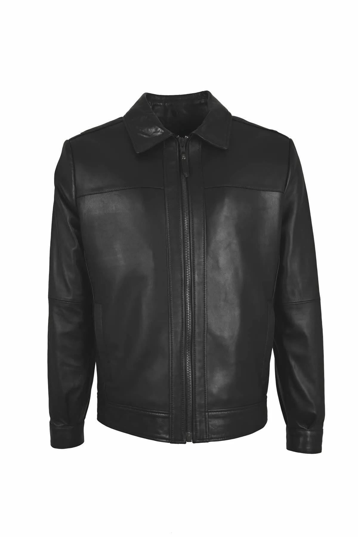 Buy Flying Machine Men Brown Stand Collar Panelled Leather Jacket -  NNNOW.com